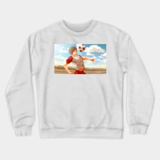 soccer player anime boy Crewneck Sweatshirt